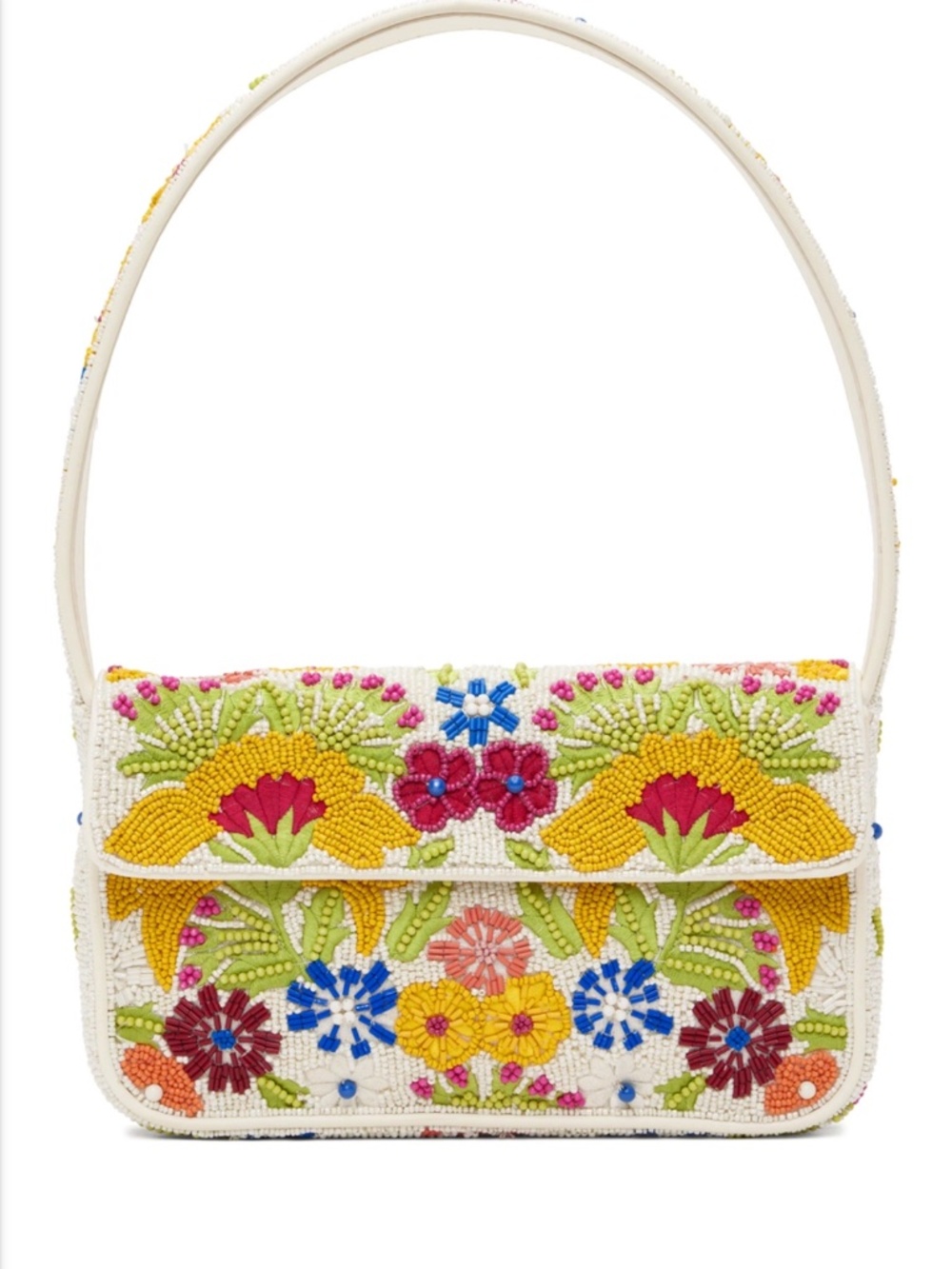 Staud Garden Party Tommy Beaded Shoulder Bag